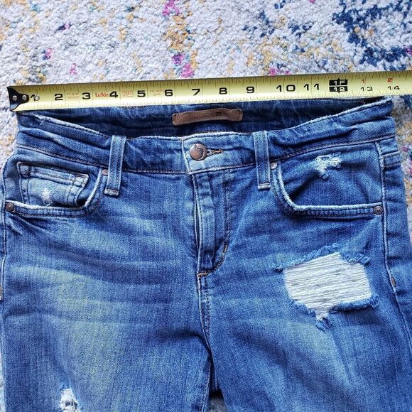 JOE'S Boyfriend Slim Crop Ripped Distressed Jeans in Kency Size 24 - Picture 10 of 15